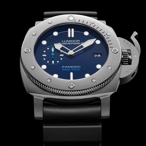 panerai blue luminor submersible bmg tech replica|panerai submersible bmg tech.